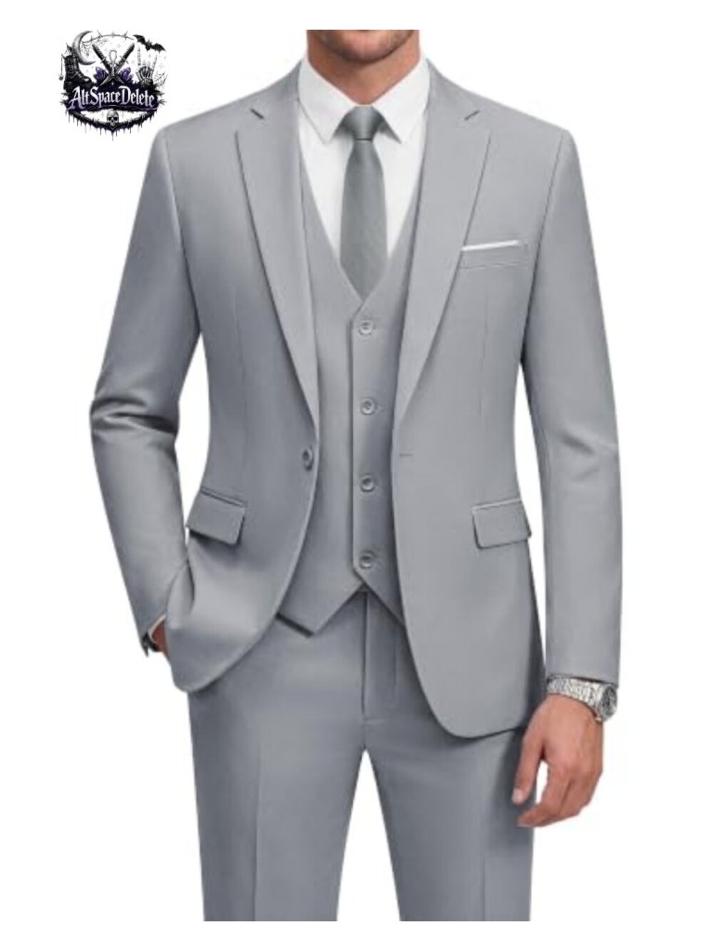 Men's Slim Fit 3-Piece Suit Blazer Vest & Pants Business Wedding
